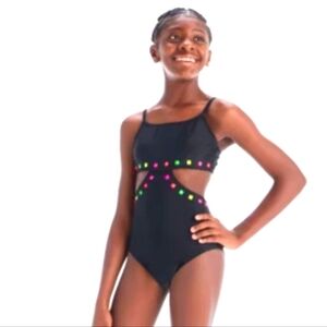 art class Miami Sunset Swimsuit Black with Neon Accents